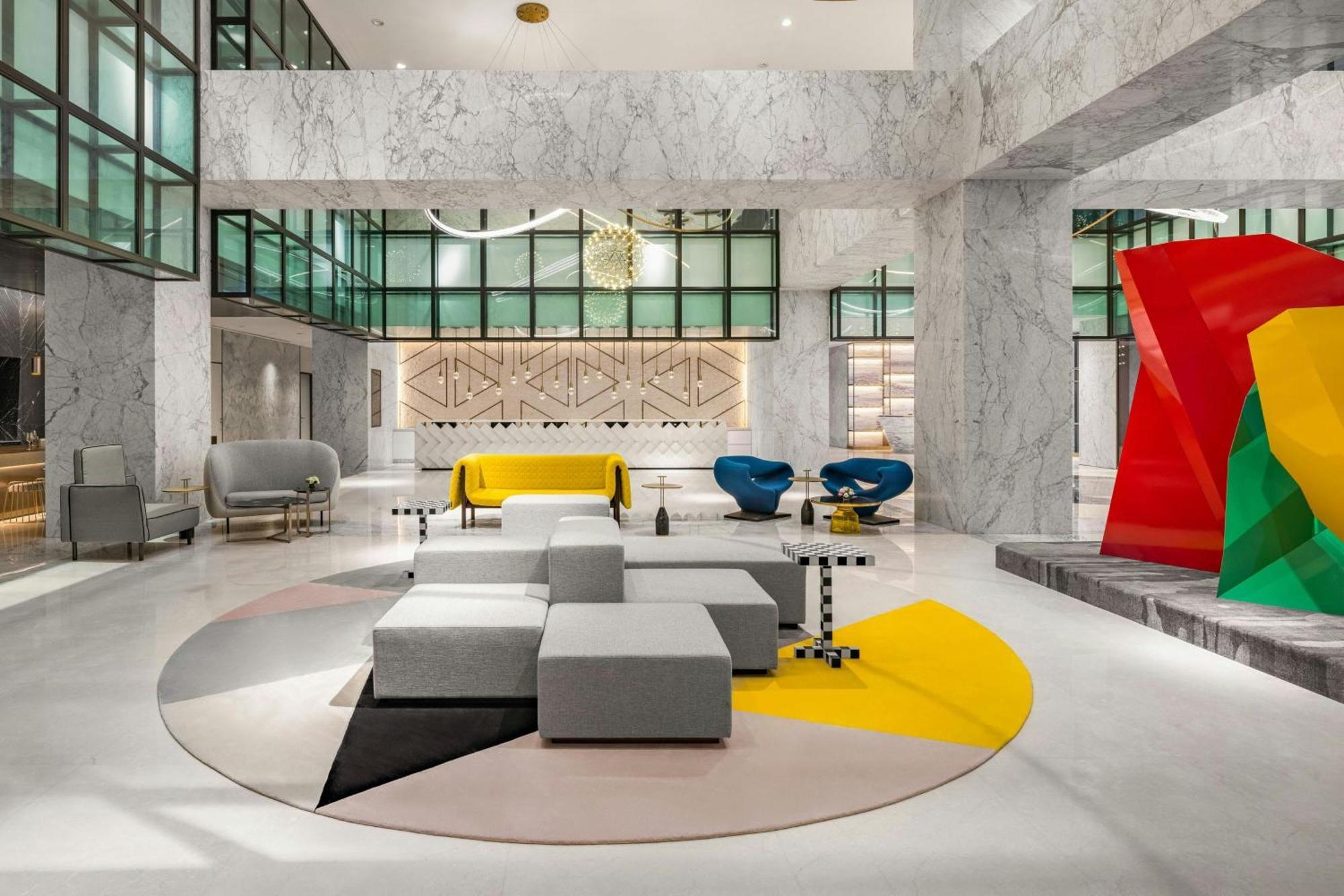 Le Meridien تايتشونغ المظهر الخارجي الصورة The lobby of the hotel